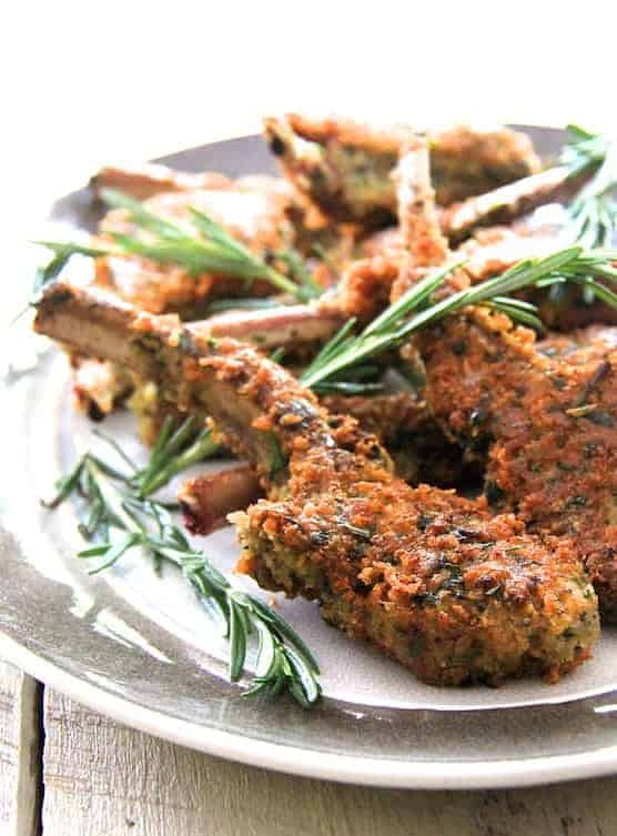 Crusted lamb cutlets